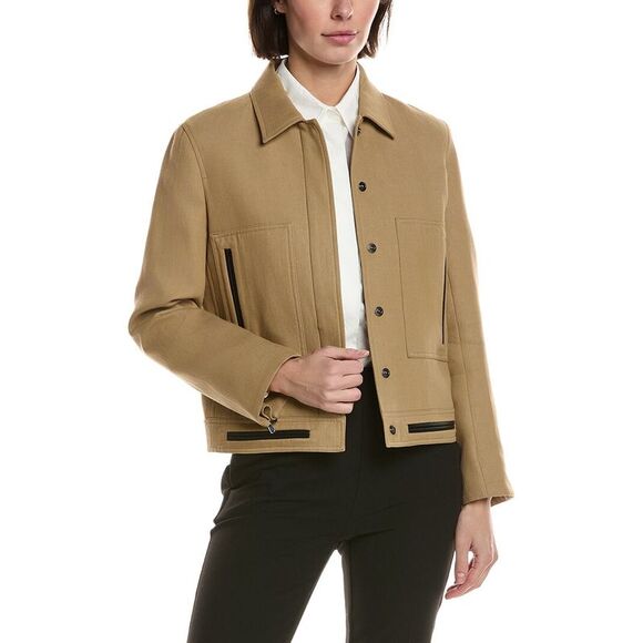 Proenza Schouler Jackets & Blazers - Proenza Schouler Womens  Wiley Linen-Blend Jacket, Brown